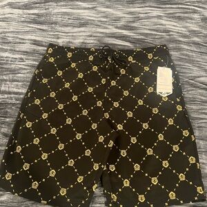 Mens Black and Gold Patterned Shorts by drill clothing size L